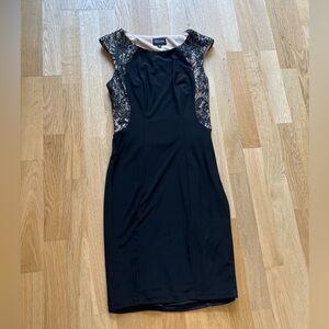 Xscape Black Lace Dress - Size 4 *Great Condition*